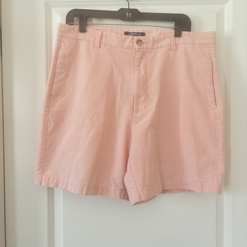 NWOT Boca Classics Khaki Chinos Cotton Sz36 Coral Color Golf Preppy‎ Classic